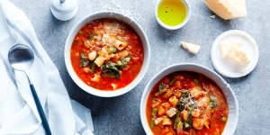 Karen Martini's minestrone with roasted vegetables