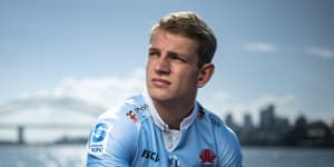SPORT:Max Jorgensen has signed with Rugby Australia’s Waratahs. March 27th,2024. Photo:Wolter Peeters,The Sydney Morning Herald.