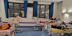 Iranian girls are hospitalised after poisoning.