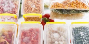 Use rectangular containers and freezer bags to help maximise freezer space.