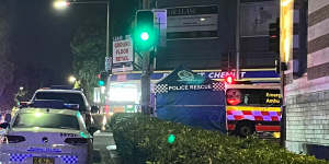 The scene of the shooting in Surry Hills on Friday night.