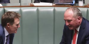 Barnaby Joyce said Christian Porter would have “a bit of time on[his] hands” on the backbench.