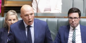 Opposition Leader Peter Dutton interrogates the Prime Minister over the fuel excise and cost of living. 