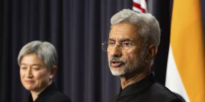 Minister for Foreign Affairs Penny Wong and External Affairs Minister of India Dr. S. Jaishankar in Canberra in October.