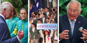 Prince Charles and Australian athletes at the Commonwealth Games 2022.
