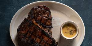 The T-bone steak served up at 6Head Perth. 