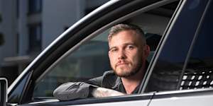 Callan Root bought his Tesla in December. China has just announced sales of cars with hidden door handles,like those on Teslas,will be banned from January due to safety concerns over not being able to open the door in the event of an accident. Wednesday 4th February 2026. Photo:Sitthixay Ditthavong