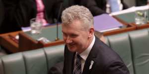 Tony Burke,then-manager of opposition business,is ejected from the House by speaker Bronwyn Bishop during question time in 2014. 