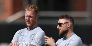Coach Brendon McCullum (right) has had a huge influence on England’s aggressive style of play.