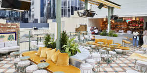 Cocktails are piped up from the basement to each level including the rooftop bar.