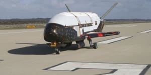 The X-37B Orbital Test Vehicle at Vandenberg Air Force Base,California. Donald Trump is pleased legislators have passed a bill to fund a Space Force.