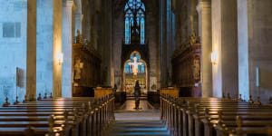 Inside the Cistercian Abbey.