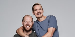 Will McMahon (left) and Woody Whitelaw host the KIIS FM drive show.
