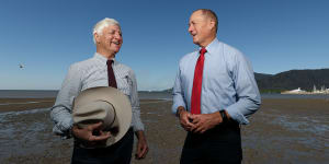 Bob Katter and Fraser Anning in happier times. 