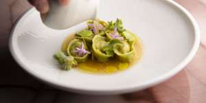 Pork and prawn cappelletti at Lana in Sydney.