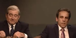 Robert De Niro,Ben Stiller reunite as Mueller-Cohen on SNL for a Meet the Parents lie-detector test