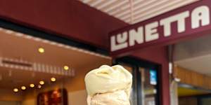 Lunetta Gelateria serves small-batch scoops made in Leichhardt.