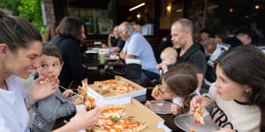 Customers enjoying the Neapolitan-style pizza at Tutto Vero in Oatley.