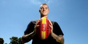 Dustin Martin bounces out of press conference after contract questions