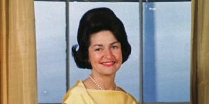 Lady Bird Johnson chose"optimistic"yellow for the first inaugural ball after the assassination of President John F. Kennedy. 