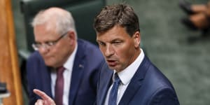 Energy and Emissions Reduction Minister Angus Taylor.