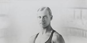 Olympic swimmer Arne Borg promoted Speedo racer-back swimsuits in 1927.