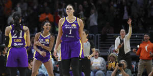 Under fire:Liz Cambage during her short time with the Los Angeles Sparks.
