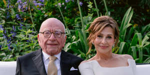 Rupert Murdoch,93,at his wedding to 67-year-old Elena Zhukova.