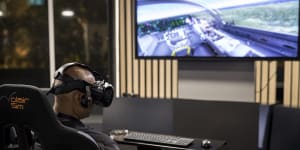 Lockheed Martin Australia systems integrator,Vikas Nayak,demonstrating the virtual technology in Canberra. 