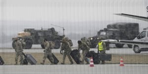 US President Joe Biden ordered Army troops of the 82nd Airborne Division into eastern Europe as Vladimir Putin has amassed some 100,000 troops on the Ukraine border. 