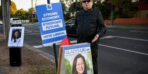 Kim Jong-Un impersonator appeared at a Box Hill voting centre on Saturday afternoon.