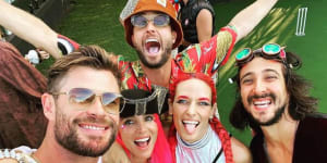 Inside Chris Hemsworth's wild space pirate themed Byron Bay NYE party