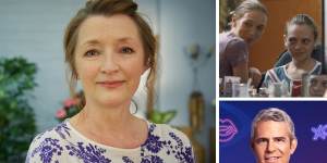 Clockwise from main:Lesley Manville in Mum,Shira Haas in Asia and Andy Cohen.