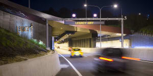 The Legacy Way tunnel in one of six Transurban-run toll roads in Brisbane.