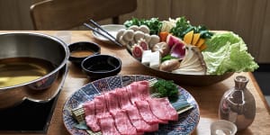 Go-to dish:A5 Kagoshima wagyu chuck roll set.