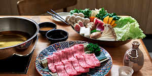 Makings of a sensational shabu shabu at Hanasuki.