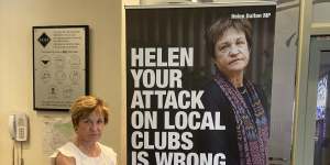 Murray MP Helen Dalton in one of the clubs in her electorate.