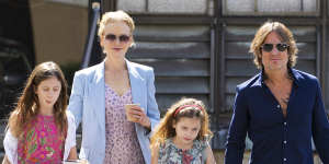 Nicole Kidman,Keith Urban and their daughters Sunday Rose and Faith Margaret,who now reside in NSW. 