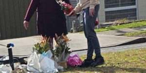 The pair allegedly took several bunches of flowers and threw away memorial cards.