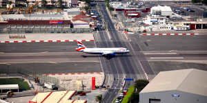Pilots landing in Gibraltar need to make sure the traffic has stopped for them.