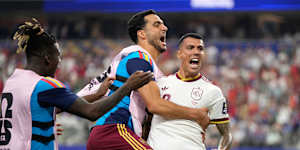 Porro celebrates his goal.