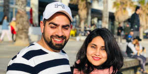 Daylesford crash victims Vivek Bhatia and wife Ruchi Bhatia.