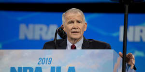 NRA president Oliver North to step down as bitter leadership crisis takes hold in gun group