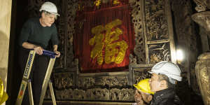 Acts of kindness as Chinese temple gutted by fire starts long rebuild