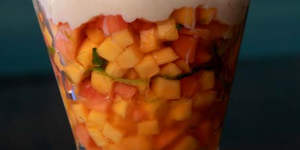 Mango and papaya salad.