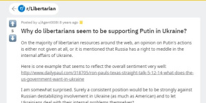 Libertarians on the Ukraine war.