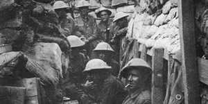 Diggers in the trenches at Fromelles.