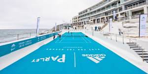 Ocean-free pool shows off recycled ocean plastic wear