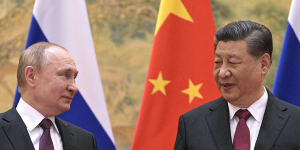Russia’s Vladimir Putin and Chinese President Xi Jinping met in Beijing in early February.