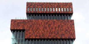 Block party ... the Museum aan de Stroom features a striking design and a Michelin-starred restaurant.